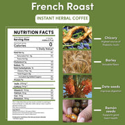 Teeccino Instant French Roast Herbal Coffee Instant Coffee