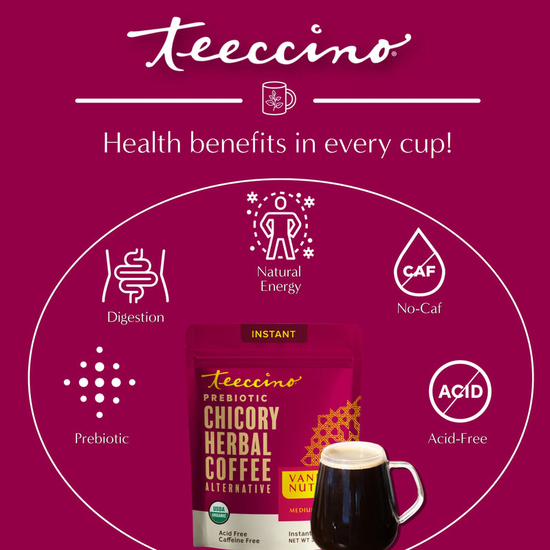 Teeccino Instant Vanilla Nut Herbal Coffee Instant Coffee