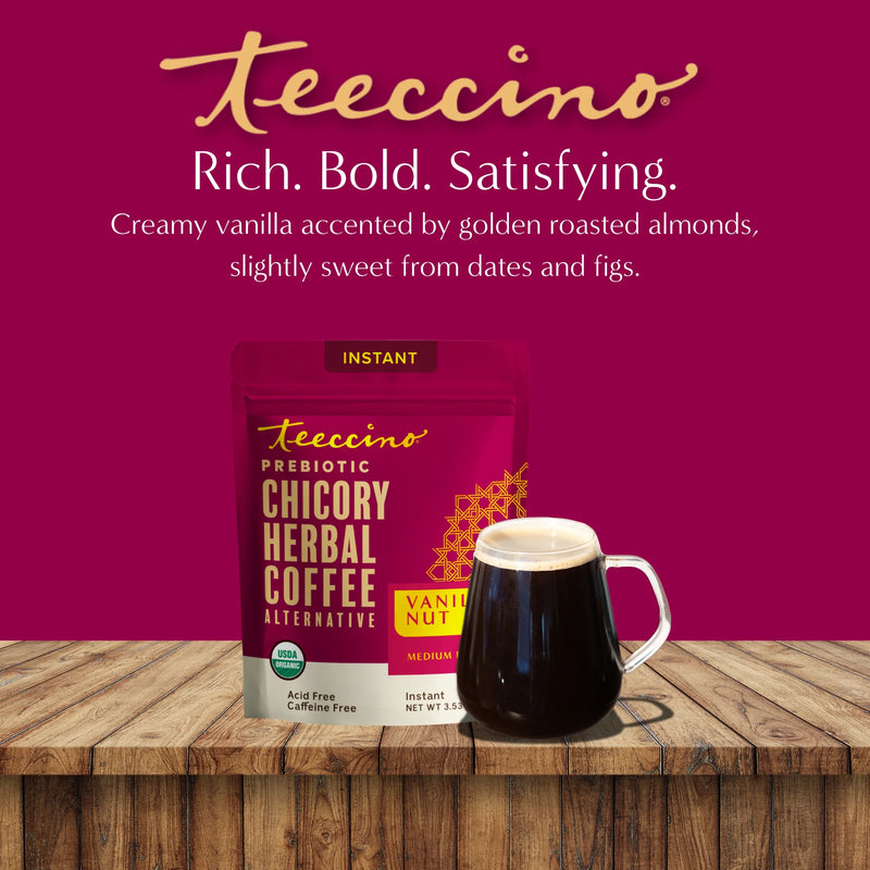 Teeccino Instant Vanilla Nut Herbal Coffee Instant Coffee