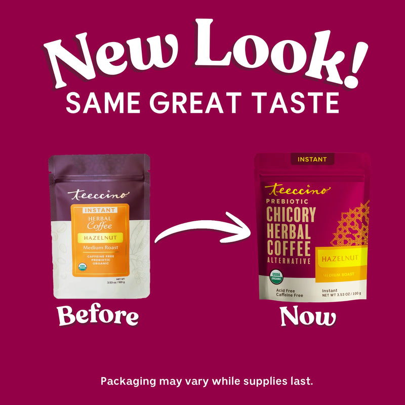 Teeccino Instant Hazelnut Herbal Coffee Instant Coffee