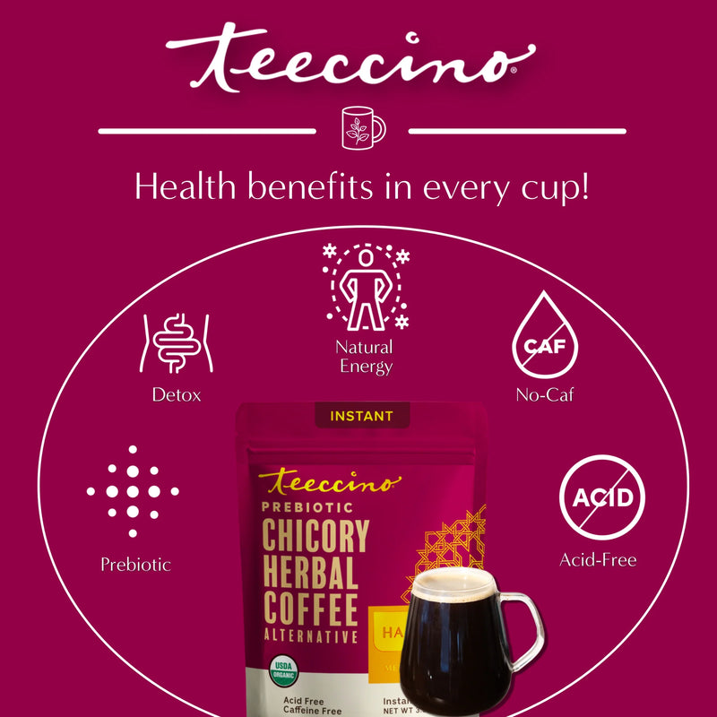 Teeccino Instant Hazelnut Herbal Coffee Instant Coffee