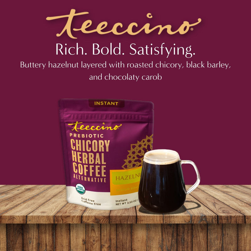 Teeccino Instant Hazelnut Herbal Coffee Instant Coffee