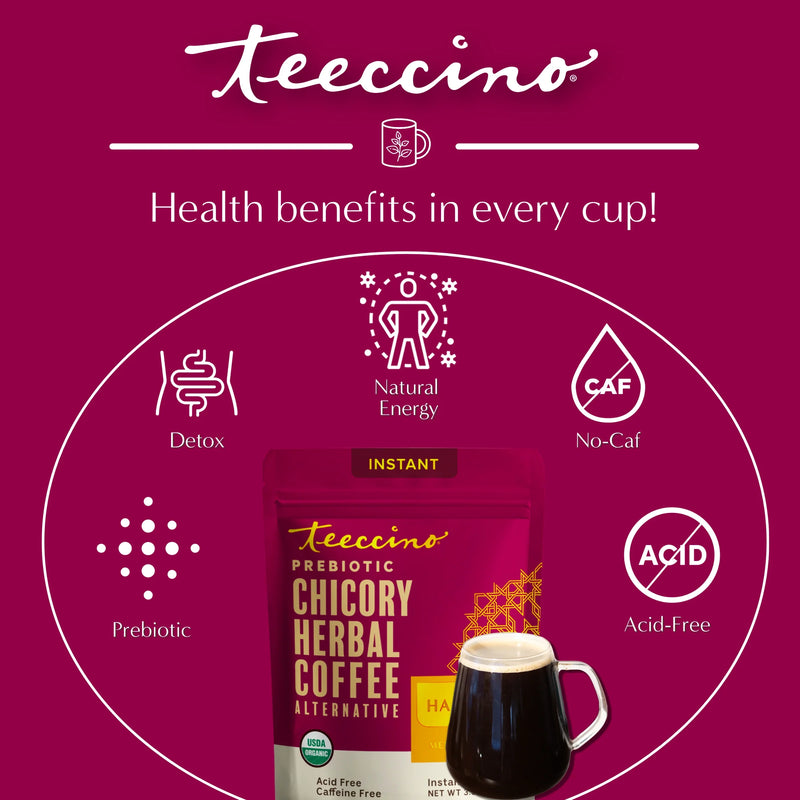Teeccino Instant Hazelnut Herbal Coffee Instant Coffee