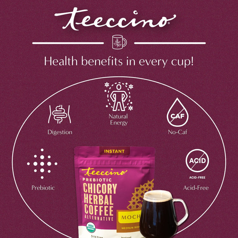 Teeccino Instant Mocha Herbal Coffee Instant Coffee