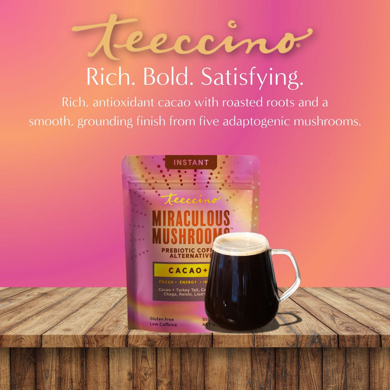 Teeccino Miraculous Mushrooms® Cacao + 5 Instant Coffee