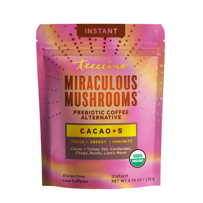 Teeccino Miraculous Mushrooms® Cacao + 5 Instant Coffee