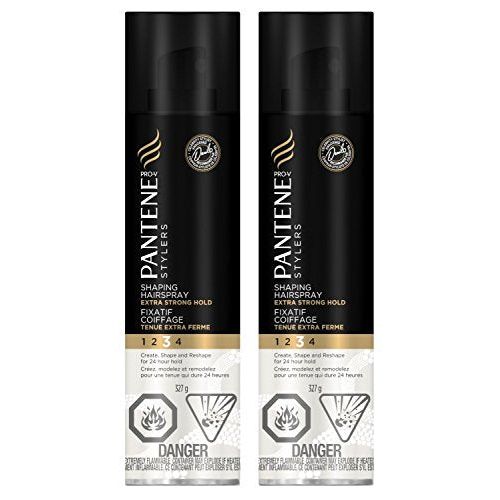 Pantene Pantene Pro-V Stylers Extra Strong Hold Shaping Hair Spray 11.5 Oz. Aerosol Can Hair Styling Products Black