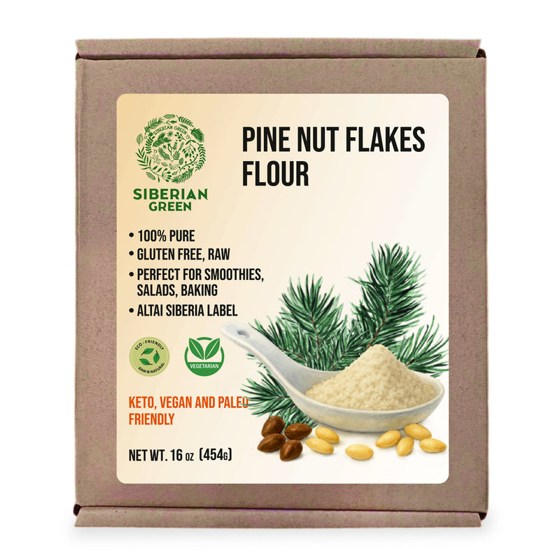 SiberianGreen.com Siberian Pine Nut Flour (Kernel Powder) – 454g / 1 lb Tea & Infusions
