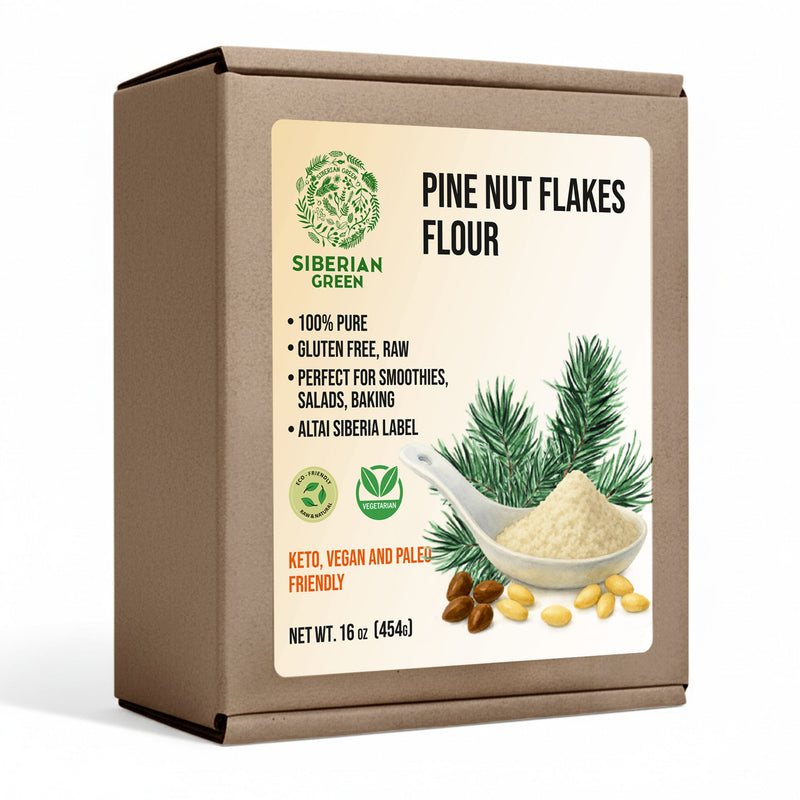 SiberianGreen.com Siberian Pine Nut Flour (Kernel Powder) – 454g / 1 lb Tea & Infusions