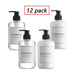 White Label Toiletries Set, Pressure Pump Bottle, 12 Pre-filled Bottle Combo (10oz/300ml)