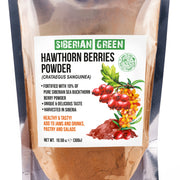 SiberianGreen.com Siberian Hawthorn Powder with Sea Buckthorn – 300g Tea & Infusions