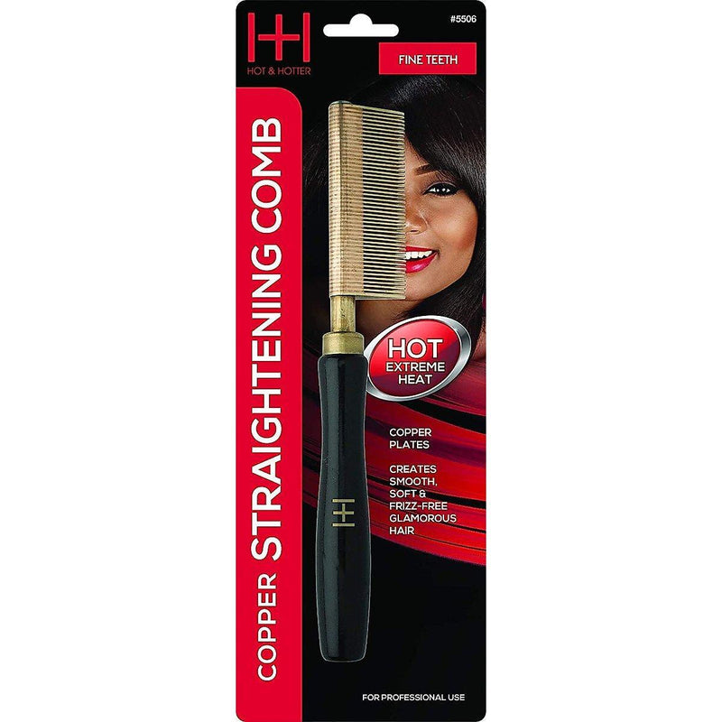 Annie Annie Straightening Comb, Fine Teeth With Copper Health & Beauty Black
