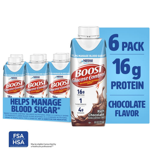 Boost Boost Glucose Control Balanced Nutritional Drink Rich Chocolate Fitness & Nutrition