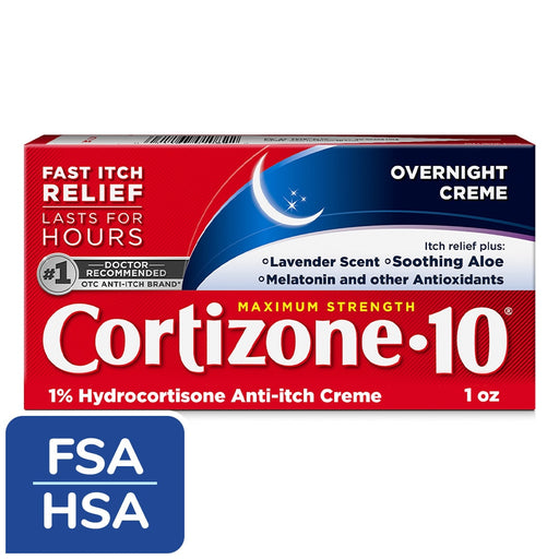 Cortizone 10 Cortizone 10 Anti Itch Creme, Maximum Strength, Overnight Creme 1 Oz Health & Beauty