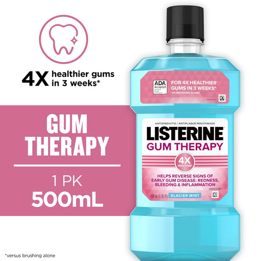 Listerine Listerine Mouthwash, Glacier Mint, Gum Therapy 1.05 Pt Mouthwash