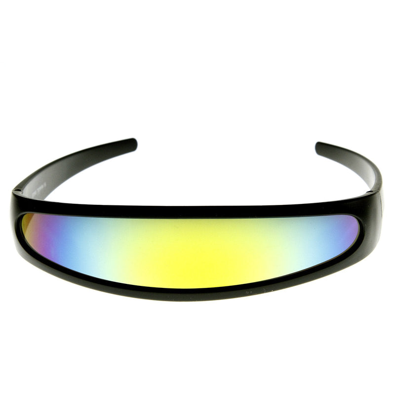 zeroUV Retro Futuristic 1980's Disco Wrap Around Space Sunglasses 8964 Sunglasses
