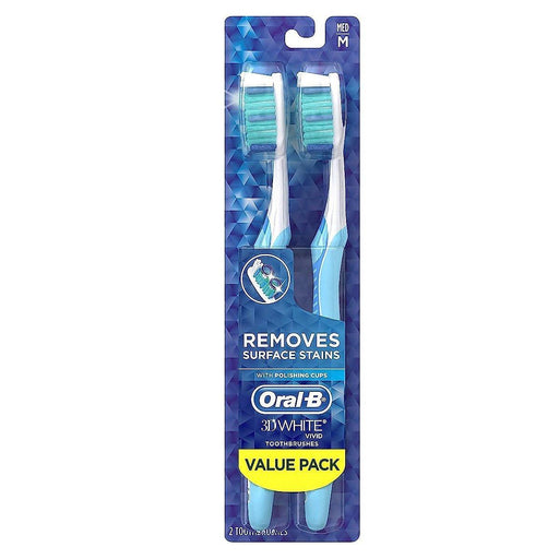 Oral B Oral B Vivid Toothbrushes, Medium, Whitening, Value Pack Toothbrushes