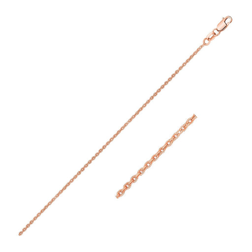 Bids.com 14k Rose Gold Oval Cable Link Chain 0.97mm Necklaces