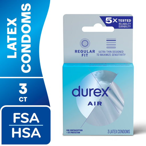 Durex Durex Air Extra Thin, Transparent Natural Rubber Latex Condoms Condoms