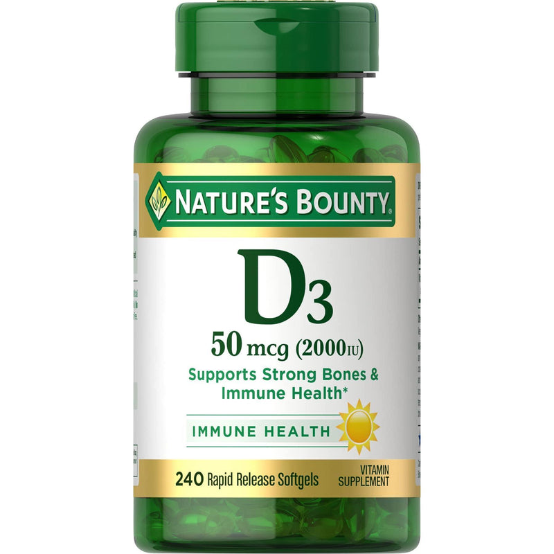 Nature's Bounty Nature's Bounty Vitamin D3, 50 Mcg, Rapid Release Softgels Vitamins & Supplements