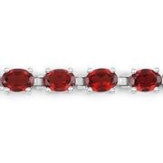 Bids.com 15.30 Carat Genuine Garnet .925 Sterling Silver Bracelet Bracelets