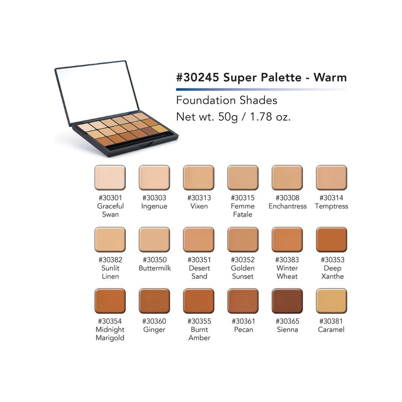 Graftobian Make-Up Company Glamour Crème™ Ultra HD Foundation Super Palettes