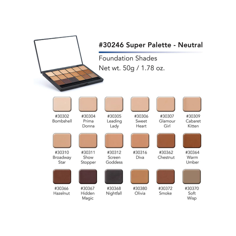 Graftobian Make-Up Company Glamour Crème™ Ultra HD Foundation Super Palettes