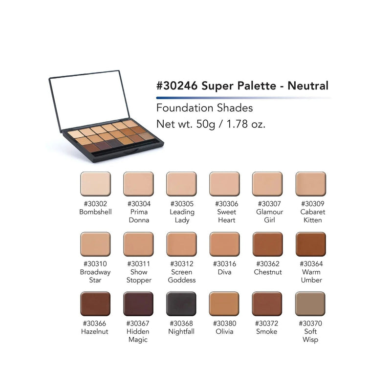 Graftobian Make-Up Company Glamour Crème™ Ultra HD Foundation Super Palettes