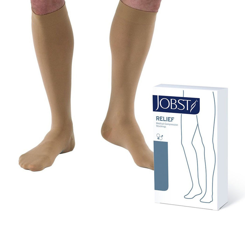 Jobst Jobst Relief Compression Stocking Knee High Beige Large Holiday Stockings White Smoke