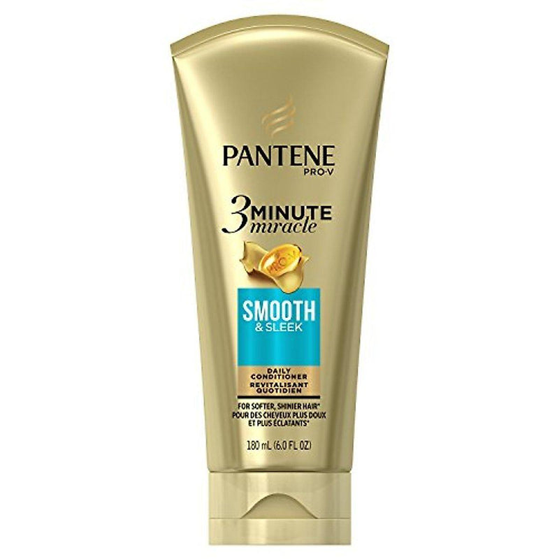 Pantene Pantene Smooth & Sleek 3 Minute Miracle Daily Conditioner, 6.0 Fl Oz Conditioners White Smoke