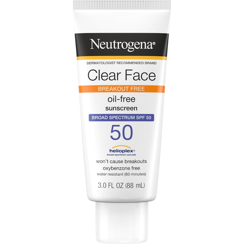 Neutrogena Neutrogena Sunscreen, Oil Free, Clear Face, Broad Spectrum Spf 50 3 Fl Oz Sunscreen