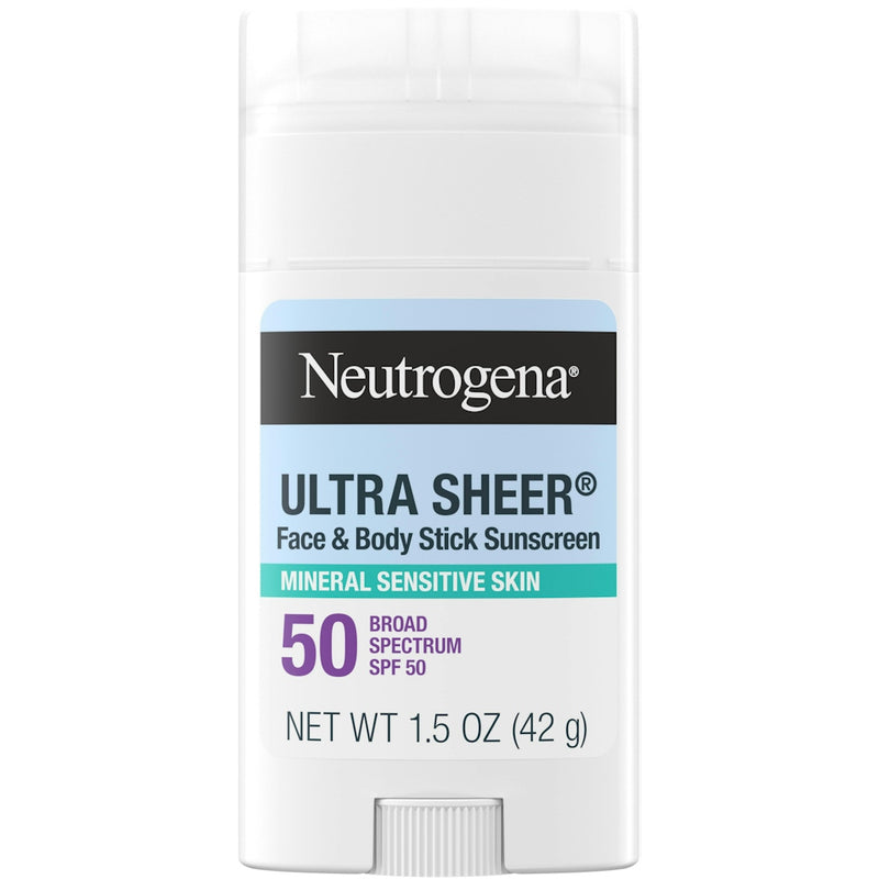 Neutrogena Neutrogena Ultra Sheer SPF 50 Zinc Mineral Sunscreen Stick, 1.5 Oz Sunscreen