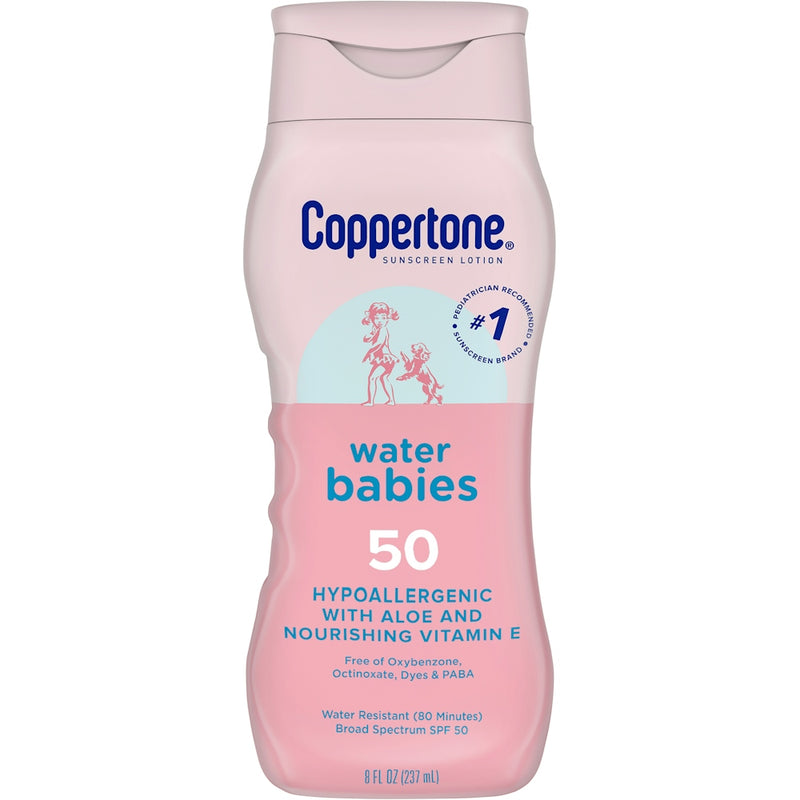 Coppertone Coppertone WaterBabies Sunscreen Lotion, SPF 50, 8 oz Sunscreen Light Gray