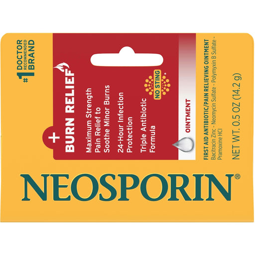 Neosporin Neosporin Burn Relief & First-aid Antibiotic Ointment With Bacitracin Zinc & Neomycin, 0.5 Ounce Health & Beauty