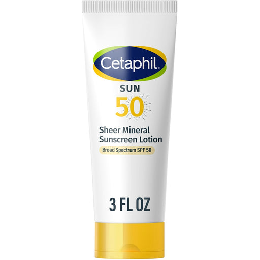 Cetaphil Cetaphil Sheer Mineral Broad Spectrum Spf 50 Sunscreen Lotion 3 Fl Oz Sunscreen