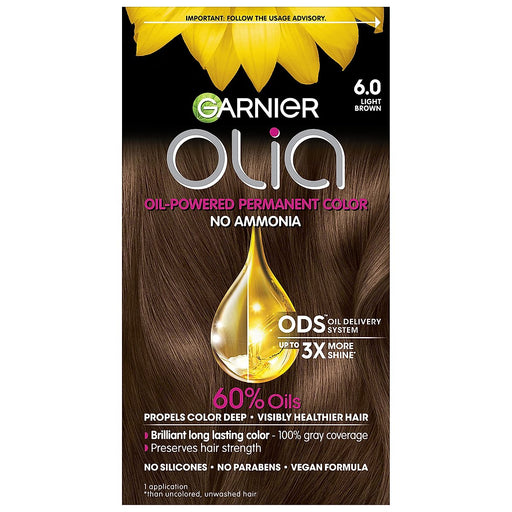 Garnier Garnier Olia Oil Powered Permanent Hair Color 6.0 Light Brown Hair Color