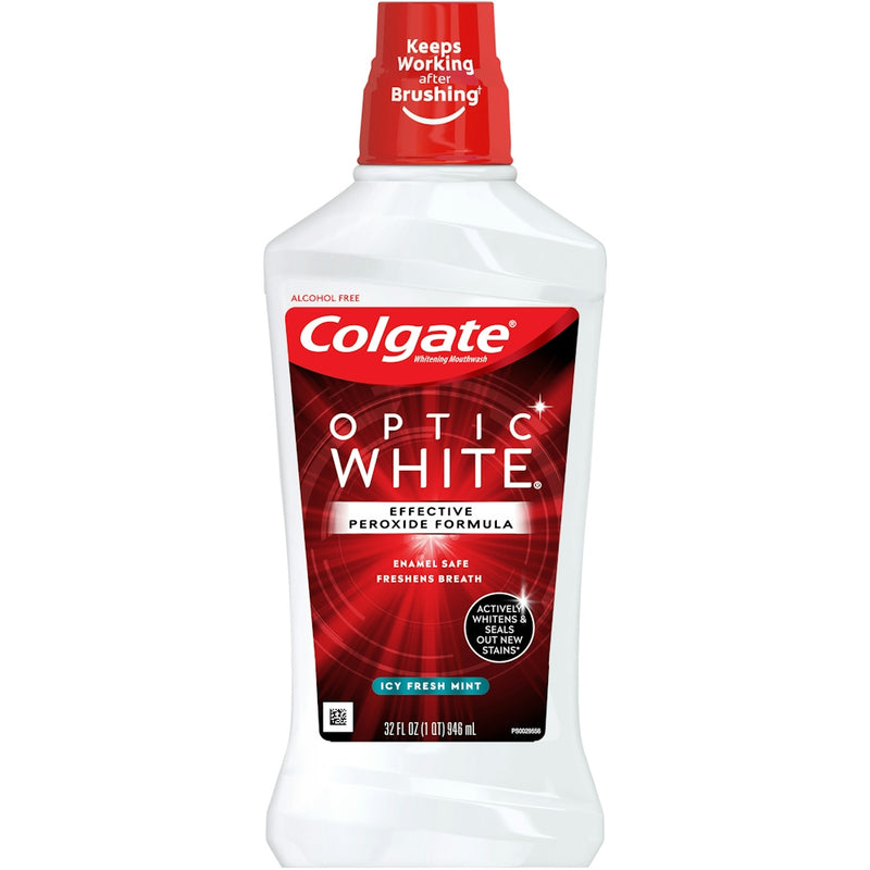 Colgate Colgate Optic White Whitening Mouthwash, Fresh Mint - 30 Fl Oz Mouthwash
