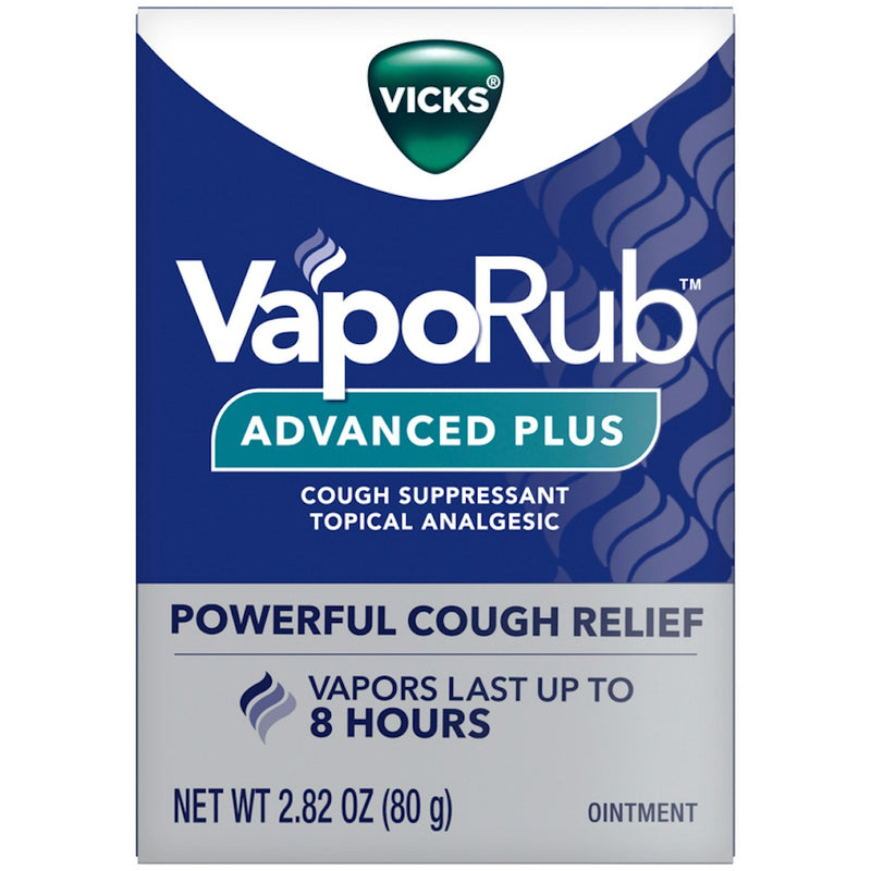 Vicks Vicks Vaporub Advanced Plus Cough Suppressant Topical Chest Rub, Analgesic Ointment Health & Beauty