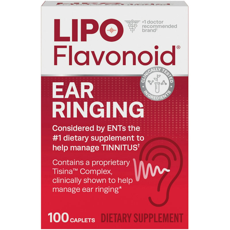 Lipo Flavonoid Lipo-Flavonoid Plus Ear Ringing Relief, Tinnitus Support Supplement - 100 Caplets Vitamins & Supplements