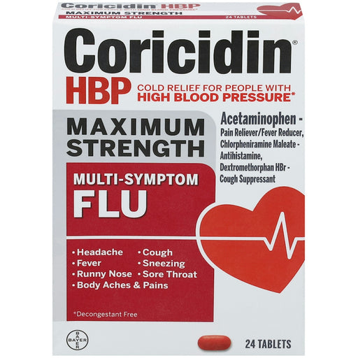 Coricidin Coricidin Multi Symptom Flu, Maximum Strength, Tablets Health & Beauty