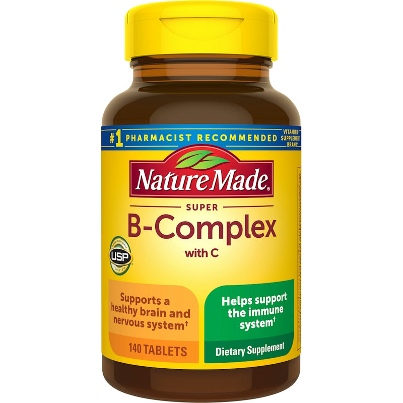 Nature Made Nature Made B Complex, With C, Super, Tablets Vitamins & Supplements