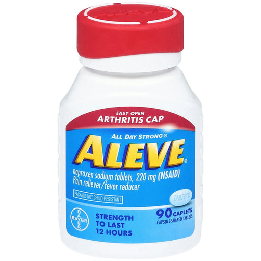 Aleve Aleve Naproxen Sodium Pain Reliever - Fever Reducer With Arthritis Cap -- 220 Mg - 90 Caplets Medicine & Drugs White Smoke