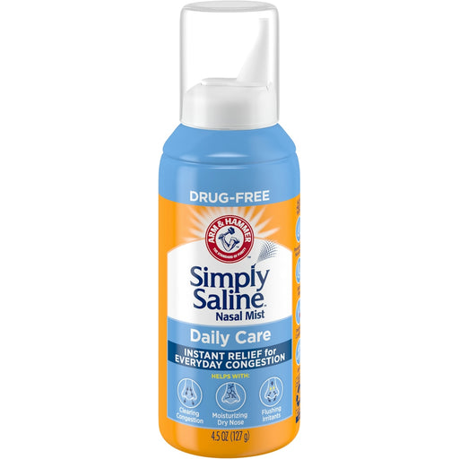 Arm & Hammer Arm & Hammer Simply Saline Nasal Care Daily Relief Mist Spray 4.5oz Health & Beauty White Smoke