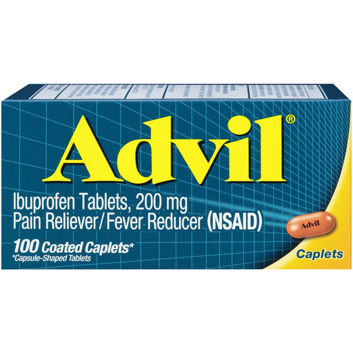 Advil Advil Ibuprofen Pain Reliever Fever Reducer, 200 Mg, 100 Caplets Health & Beauty