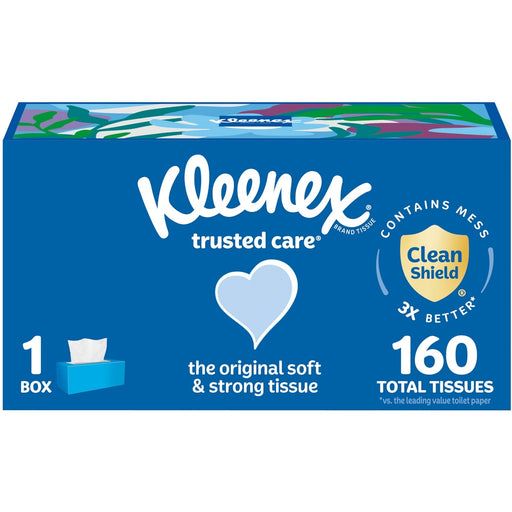 Kleenex Kleenex Trusted Care 2-ply Facial Tissues, Flat Boxes (160 Tissue/Box, 12 Boxes) Facial Tissues