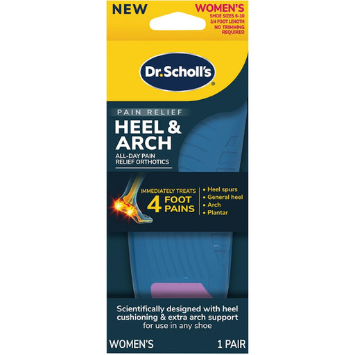Dr. Scholl's Dr. Scholl's Womens  Heel & Arch Pain Relief Orthotics Size 6-10  1 Ea Foot Care