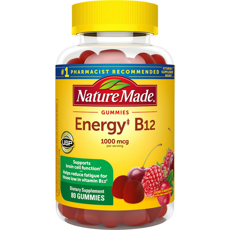 Nature Made Nature Made Energy B12, 1000 Mcg, Gummies, Cherry & Mixed Berry Vitamins & Supplements
