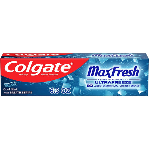 Colgate Colgate Max Fresh Whitening Toothpaste With Mini Breath Strips - Cool Mint, 6.3 Oz Toothpaste