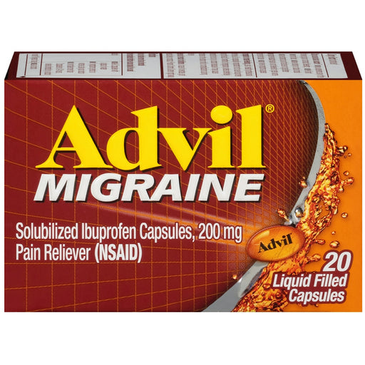 Advil Advil Migraine Pain Reliever Liquid Filled Capsules - 200 Mg - 20ct Health & Beauty