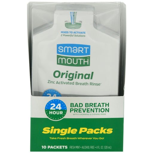 SmartMouth SmartMouth Original Activated Mouthwash Single Packs, Travel Mouthwash, Fresh Mint Mouthwash